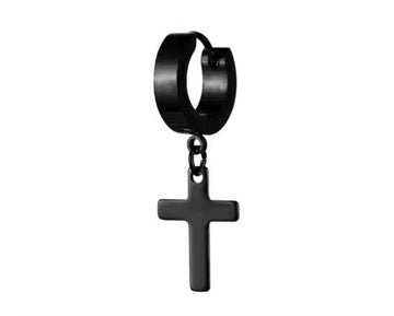 Huggie- Cross Earrings