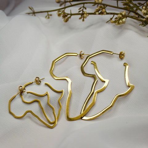 Gold Africa Hoops