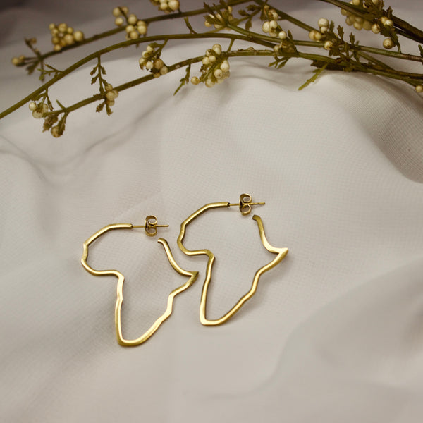 Gold Africa Hoops