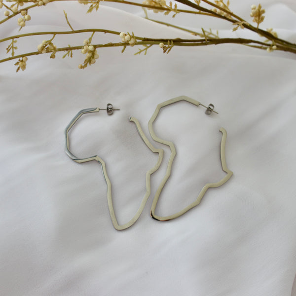 Silver Africa Hoops