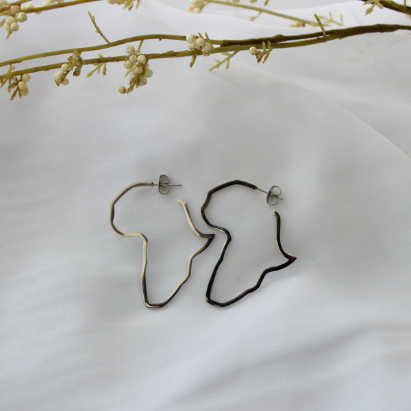 Silver Africa Hoops